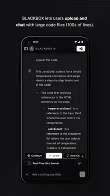 Blackbox AI Code Chat android App screenshot 2